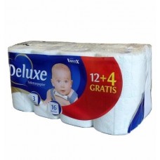 Бумага туалетная DELUX 3-х сл. 16 рулонов