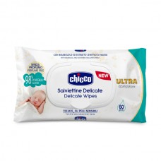 Детские влажные салфетки с клапаном ультра-мягкие CHICCO ULTRA SOFT & PURE DELICATE 60 шт.