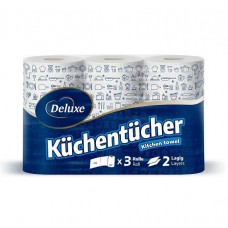 Рушники кухонні Deluxe Kuchentucher 3x100 м.(2 шар.)
