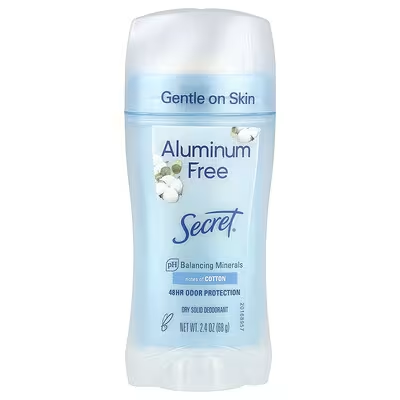 Дезодорант Secret Cotton 68 г – женский стик без алюминия, 48 часов защиты от запаха (Aluminum Free)