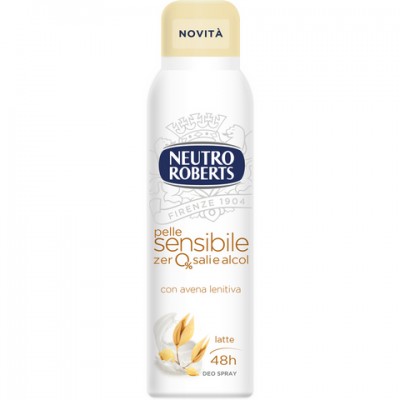 Дезодорант спрей NEUTRO ROBERTS AVENA E LATTE PELLE SENSIBILE ДЛЯ ЧУВСТВИТЕЛЬНОЙ КОЖИ 150 МЛDelicato 150 мл