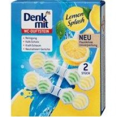 Туалетней блок Denkmit WC-Reiniger Duftstein Blauspüler Lemon Splash 2 шт