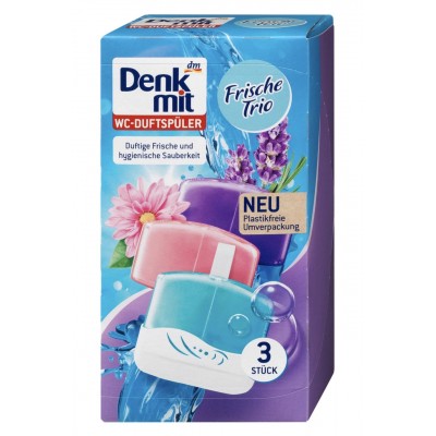 Туалетный блок Denkmit Frische Trio 3 х 55 мл, Германия
