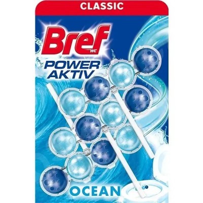 Туалетные блоки для унитаза Bref 3 шт x 50 г Океан