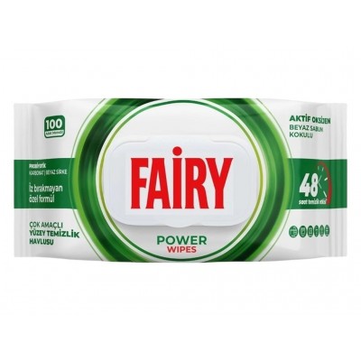 Влажные салфетки для уборки Fairy Power 100 шт