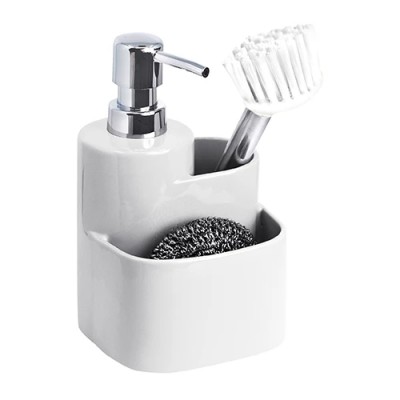 Набор дозатор 3 в 1 белый (07871)