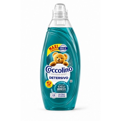 Гель для стирки COCCOLINO Wonder Wash Ultra Clean, 2160 мл, 54 стирки, универсальный концентрат для быстрого цикла