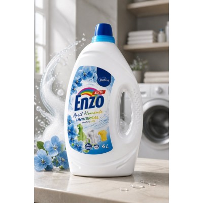 Гель для стирки Deluxe Enzo Elite 6in1 April Moments Universal 4 л, 100 циклов стирки