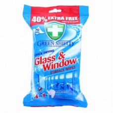 Салфетки для уборки стекол и зеркал Green&Shield Window&Glass 70шт.