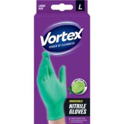 Vortex Рукавички нітрилові L (з запахом лайму)