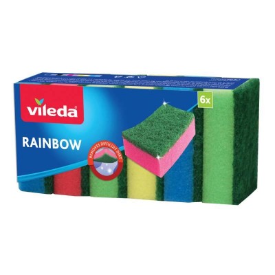 Губки кухонные для мытья посуды 6 штук Vileda Style