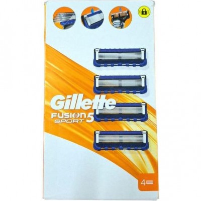Картриджи, лезвия для бритья Gillette Сменные кассеты (лезвия) Fusion5 Sport New 4 шт