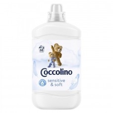 Кондиционер для белья, ополаскиватель для детского белья Coccolino Sensitive & Soft 1700 мл 68 стирок