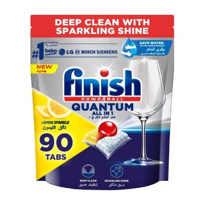 Таблетки для посудомоечных машин Finish Quantum All in 1 Lemon, 90 шт