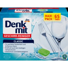 Таблетки для мытья посуды в посудомоечной машины Denkmit Classic 2в1 975g  Maxi Pack 65 табл.