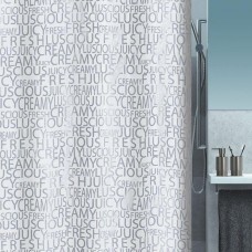 Шторка д/ванной polyester CREAMY 180х200  сріблястий_10.16276