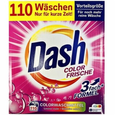 Порошок для стирки Dash Color Frische, Для цветной, 110 стирок, 5,5 кг