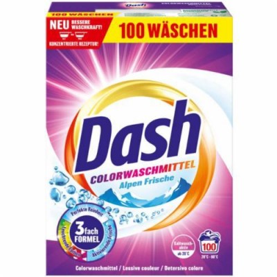 Стиральный порошок Dash Colorwaschmittel для цветного белья, 5 кг, 100 стирок, защита цвета