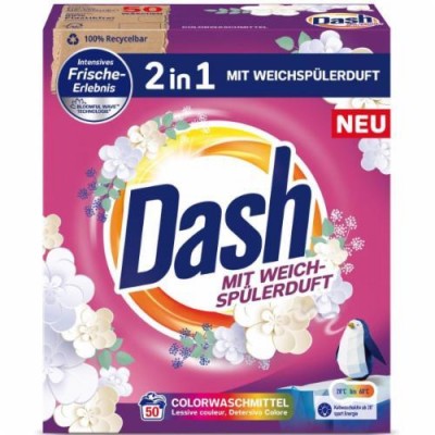 Стиральный порошок Dash 2in1 Colorwaschmittel 3 кг 50 циклов стирки