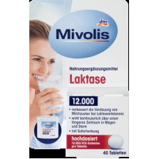 Пищевая добавка Mivolis Laktase 12.000 Tabletten 40 St., 14 g