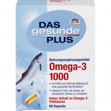 Витамины(Германия) Дас Гезунд плюс  Omega-3 1000 mg, 60 шт