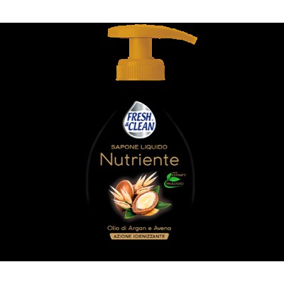 Жидкое мыло Fresh&Clean Sapone Liquido Nutriente Argan e Avena 300мл