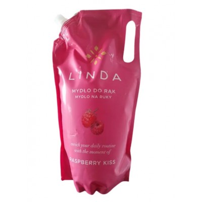 Жидкое мыло Linda сменный крем кремовое Raspberry Kiss 1000 мл