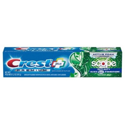 Паста зубная Crest Premium Plus Scope Outlast Active Foam 147 г