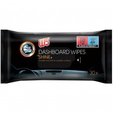 Влажные салфетки для автомобильной панели W5 Dashboard Wipes Shine, 30 шт, для пластика, винила и резины