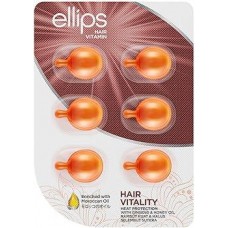 Масло для волос Ellips Hair Vitamin Vitality Здоровье волос с женьшенем и медовым маслом 8 х 1 мл