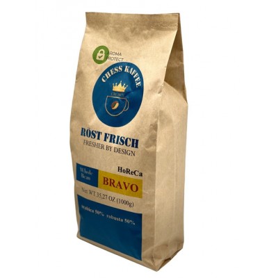 Кофе CHESS KAFFEE BRAVO 1000г  (50% арабика, 50% робуста)