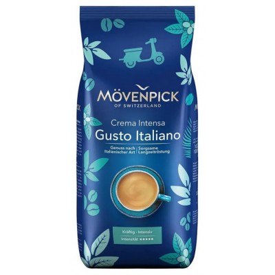 Кофе Movenpick Caffe Crema Intensa Gusto Italiano в зернах 1000 г (90% арабика, 10% робуста)