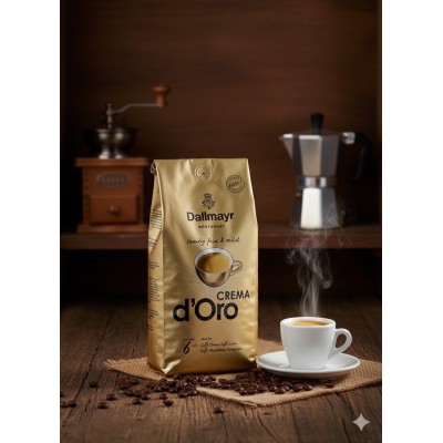 Кофе в зернах Dallmayr Crema d'Oro 1 кг (90% арабика, 10% робуста)