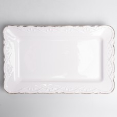 Блюдо сервировочное прямоугольное фарфоровое Pearl 25,5*15,5 см Yiwu HP-HK-C12