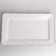Блюдо сервировочное прямоугольное фарфоровое Pearl 30,5 см Yiwu HP-HK-C11