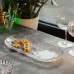 Сервировочное блюдо для подачи закусок 33.5х15х2 см стеклянное овальное HP-YH-25