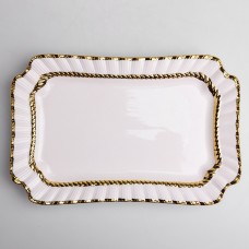 Блюдо сервировочное фарфоровое Aurelia 25*16 см Yiwu AP-9