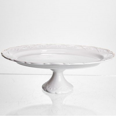 Блюдо на ножке фарфоровое Pearl 25,5 см Yiwu 120-YH-HG050