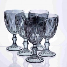 Набор бокалов столовых Fractal 6 штук по 300 мл HP-19-269 для напитков коктейлей шампанского прозрачный