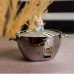 Бульонница фарфоровая Labubu с крышкой и ручками 800 (мл) Ø15 (см) Серебристый с голубым FM-34D