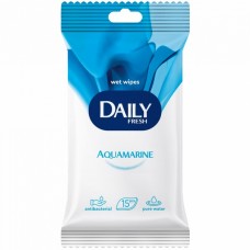 Салфетки влажные Daily fresh Aquamarine 15шт Салфетки влажные Daily fresh Aquamarine 15шт