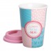 Стакан керамический 420 (мл) с силиконовой крышкой Blessed to be mom RX-N240288BM
