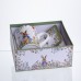 Чашка фарфоровая Garden Rabbits для чая и кофе  с блюдцем и ложкой 300 мл HP-7323-1