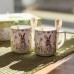 Набор подарочных фарфоровых чашек Garden Rabbits 2 штуки по 300 мл с ложками HP-7323-3