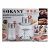 Чоппер измельчитель Sokany SKYM7032W 2в1 с чашами 0.5 и 3 литра 800 Вт Белый