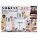 Чоппер измельчитель Sokany SKYM7032B 2в1 с чашами 0.5 и 1,5 литра 800 Вт