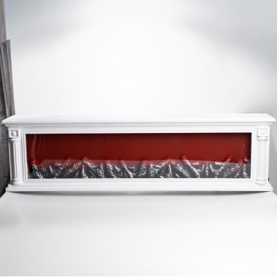 Камин декоративный с LED-подсветкой 101 см, белый Yiwu SP-47W