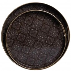 Набор подносов декоративных Black Spirit 2 штуки 37/32.5 см черный HP-HK-B3