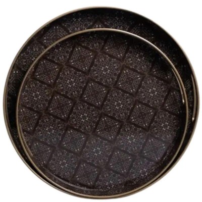 Набор подносов декоративных Black Spirit 2 штуки 37/32.5 см черный HP-HK-B3