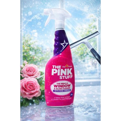 Средство для мытья окон и зеркал, Cпрей для мытья окон Stardrops The Pink Stuff  Window&Glass Cleaner 750мл